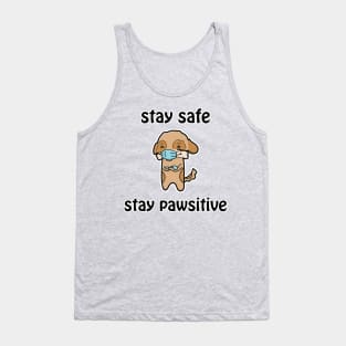 Nurse Dog, Stay Safe Stay Pawsitive Tank Top